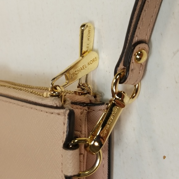 Michael Kors Jet Set Double Zip Biege Wallet Wristlet - Picture 14 of 14